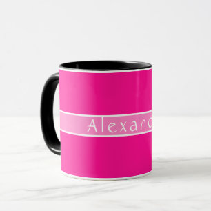 Personalized Name Hot Pink Mug