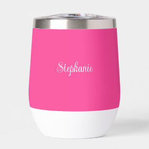 Personalized Name Hot Pink Script Monogram