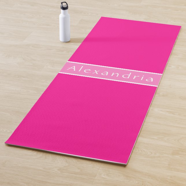 Personalized Name Hot Pink Yoga Mat (In Situ)