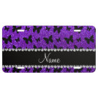Personalized name indigo purple glitter butterfly