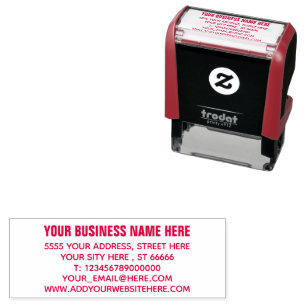 Personalized Name Info Address Self-inking Stamp