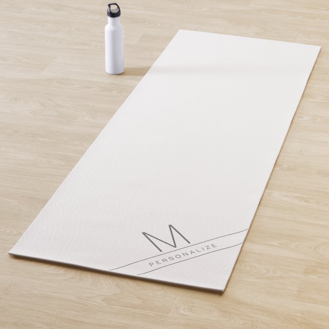 Personalized Name Initial Custom White Yoga Mat (In Situ)
