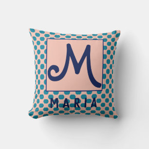 Personalized Name Initial Design Throw Pillow