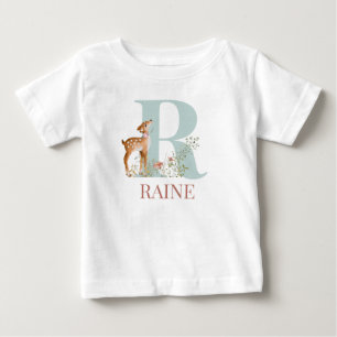 Personalized Name Initial Letter R Baby T-Shirt
