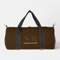 Personalized Name Initials Modern Trendy Brunette