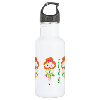 Personalized name irish dancing troupe red hair 532 ml water bottle