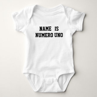Personalized Name Is Numero Uno Baby Bodysuit