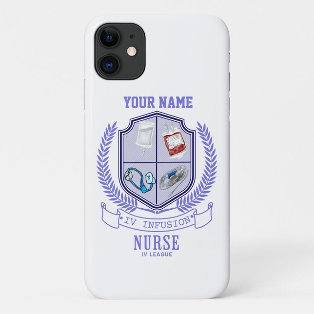 Personalized Name IV League Infusion Nurse  Case-Mate iPhone Case (Back)