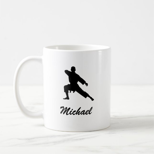 Personalized Name Karate / Taekwondo / judo Coffee Mug (Left)