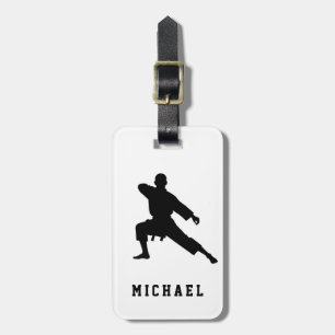 Personalized Name Karate / Taekwondo / judo Luggage Tag