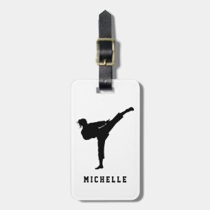 Personalized Name Karate / Taekwondo / judo Luggage Tag