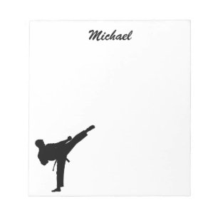 Personalized Name Karate / Taekwondo / judo Notepad