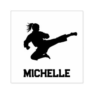 Personalized Name Karate / Taekwondo / judo Rubber Stamp