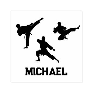 Personalized Name Karate / Taekwondo / judo Rubber Stamp