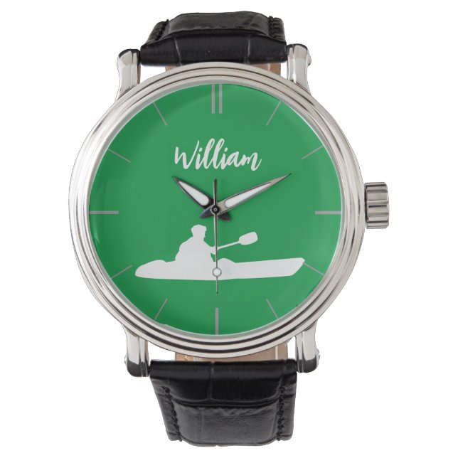 Personalized Name Kayaking Kayaker Watch (Front)