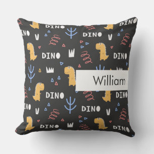 Personalized Name Kids Cute Pattern Throw Pillow