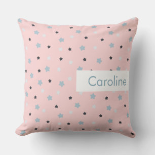 Personalized Name Kids Cute Pattern Throw Pillow