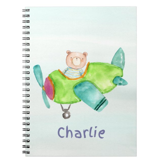 Personalized Name Kids Spiral Photo Notebook (Front)