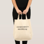 Personalized Name Knitting | Gift for Knitters Tote Bag<br><div class="desc">Personalized Name Knitting | Gift for Knitters Tote Bag</div>