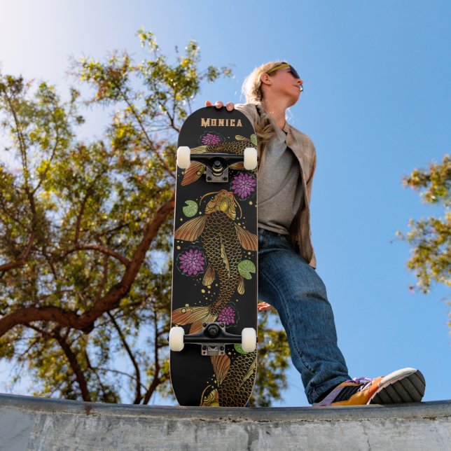 Personalized Name Koi Fish Skateboard (Outdoor 1)