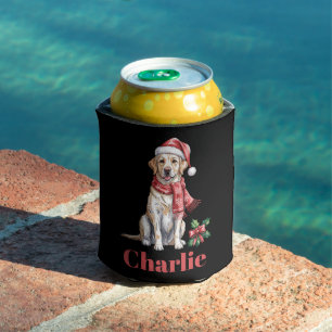 Personalized Name Labrador Retriever Christmas Can Cooler