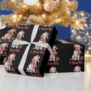 Personalized Name Labrador Retriever Christmas Wrapping Paper