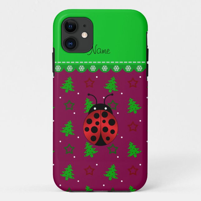Personalized name ladybug plum trees stars Case-Mate iPhone case (Back)