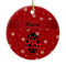 Personalized name ladybug red snowflakes