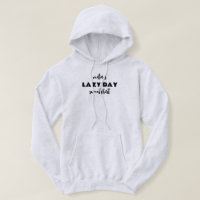 Personalized Name Lazy Day Hooded Sweatshirt