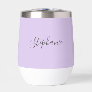 Personalized name Lilac Purple Script Monogram