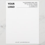 Personalized Name Logo Address Info Letterhead<br><div class="desc">Custom Colours and Font - Your Business Office Letterhead with Logo - Add Your Logo - Image / Business Name - Company / Address - Contact Information - Resize and move or remove and add elements / image with customization tool. Choose / add your favourite elements and text colours /...</div>