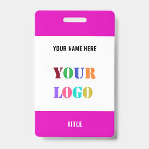 Personalized Name Logo Info Branded Business Badge