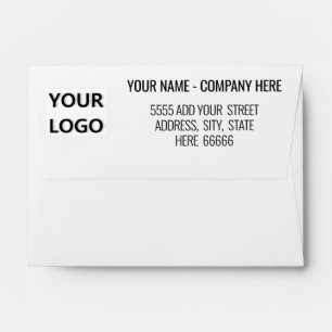 Personalized Name Logo Return Address Envelope