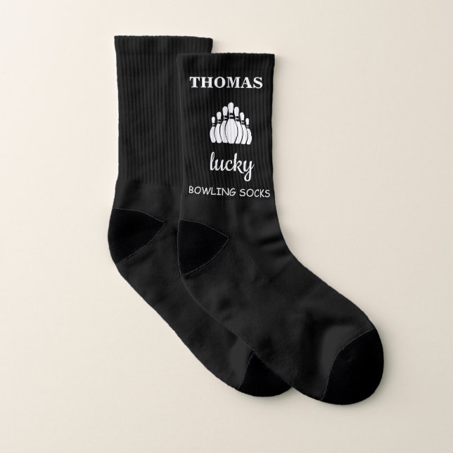 Personalized name Lucky bowling  Socks (Pair)