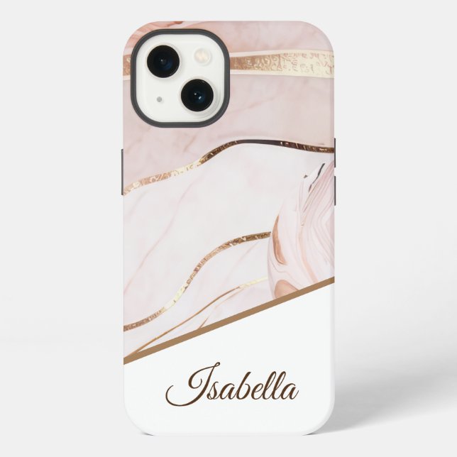 Personalized Name |  Luxe Marble iPhone Case (Back)