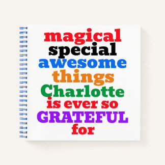 Personalized Name Magical Gratitude Notebook