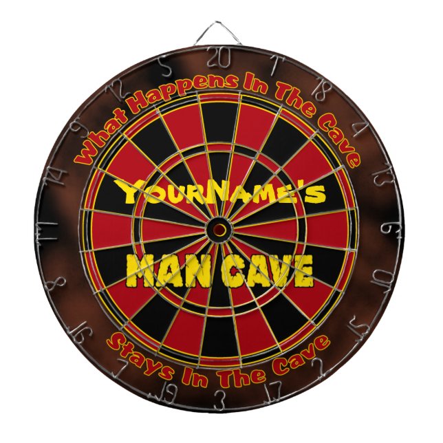 Personalized Name Man Cave Dartboard (Front)