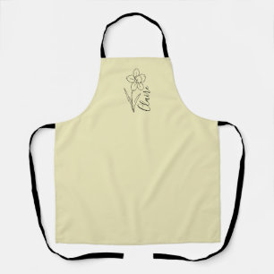 Personalized name March daffodil Birth Flower Apron