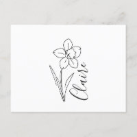 Personalized name March daffodil Birth Flower