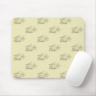 Personalized name March daffodil Birth Flower Mouse Pad