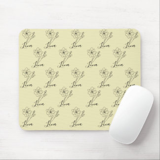 Personalized name March jonquil Birth Flower Mouse Pad