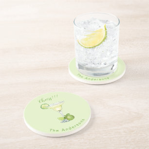 Personalized Name Margarita Cheers Coaster