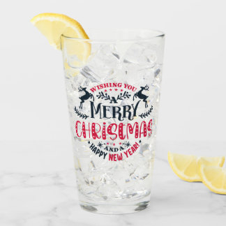 Personalized Name Merry Christmas And New Year Glass