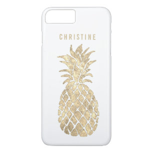 personalized name metallic effect pineapple Case-Mate iPhone case