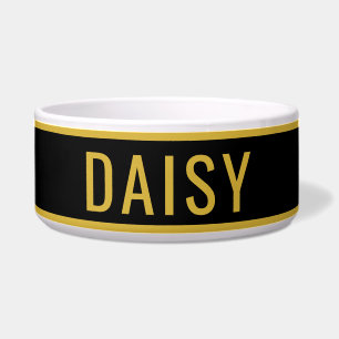 Personalized Name Metallic Gold Black Minimalist