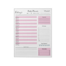 Personalized Name minimal daily planner Notepad