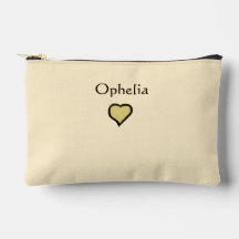 Personalized Name Minimal Heart Black & Cream