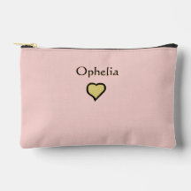 Personalized Name Minimal Heart Black & Pink