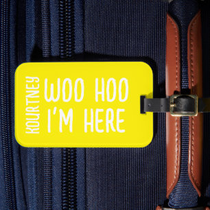 Personalized Name Modern Bold Funny Luggage Tag