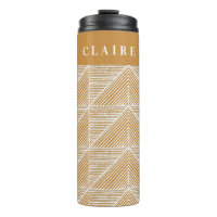 Personalized Name Modern Geometric Warm Gold
